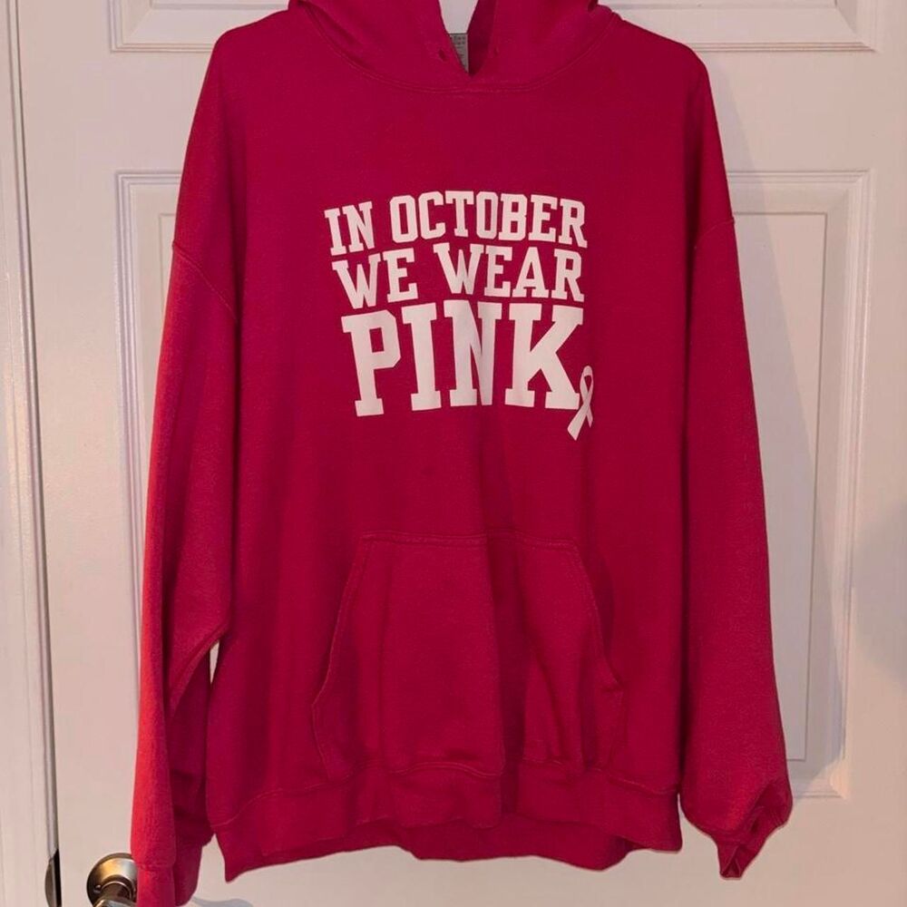 Women's Red and Pink Hoodie